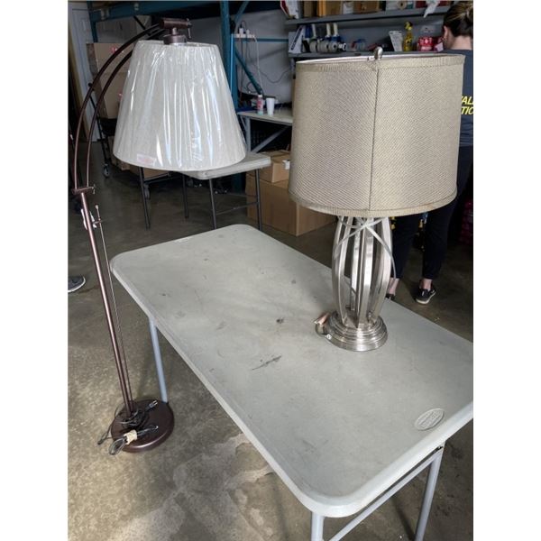 FLOOR LAMP AND TABLE LAMP