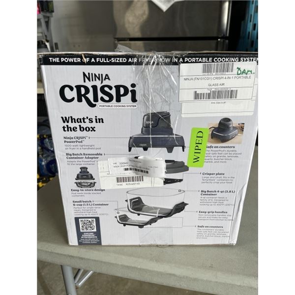 NINJA CRISPI PORTABLE GLASS COOKING SYSTEM - TESTED WORKING, RETAIL $189