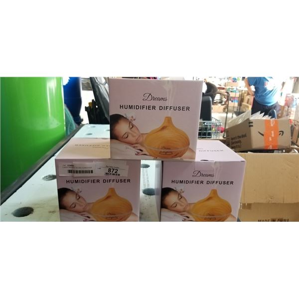 3 NEW DREAMS AROMA HUIMIDIFIER DIFFUSERS