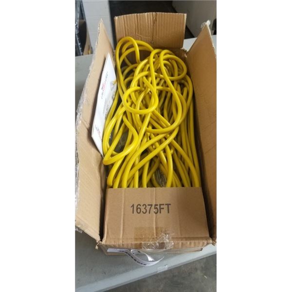 75 FOOT HEAVY DUTY LIGHTED YELLOW  EXTENSION CORD. 16AWG/3C