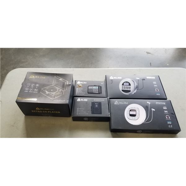 KLIM PRODUCTS INCLUDING RETRO CD PLAYER, JOURNEY HIGH-FIDELITY SOUND REPRODUCTION, NOMAD HIGH-FIDELI