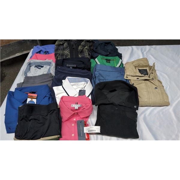 LOT OF NEW MEN'S CLOTHING SIZE MEDIUM APPROX 15 PCS