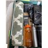 Image 3 : TRAY OF HOUSEHOLD ITEMS INCLUDING 3 WATER BOTTLES, AMBICO VIEO CASETTE REWINDER, TEXAS INSTRUMENTS T
