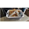 Image 1 : LAUNDRY BASKET WITH WOODEN & PLASTIC HANGERS