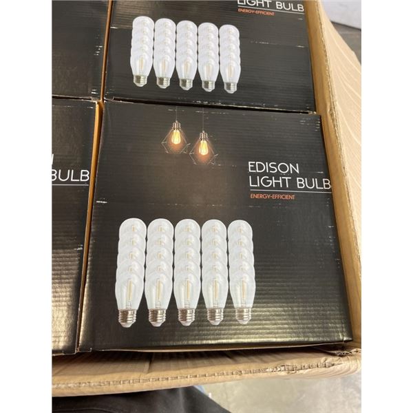 CASE OF BEERELLI E26 EDDISON STYLE LED LIGHT BULBS