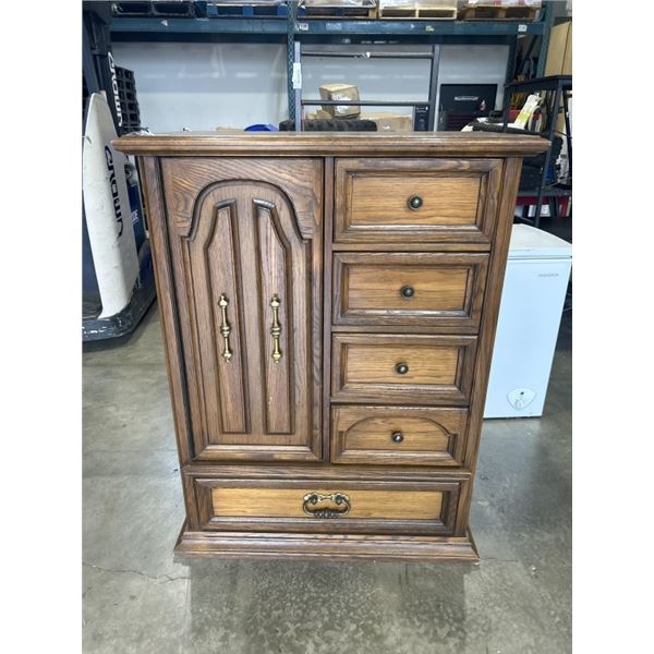 VINTAGE CEDAR LINED  OAK HIGHBOY DRESSER