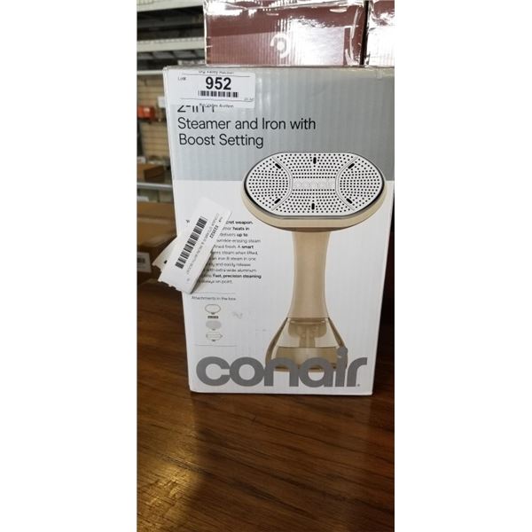 CONAIR STEAMER & IRON WITH BOOST SETTING
