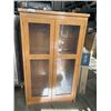 Image 1 : VINTAGE 2 DOOR DISPLAY CABINET 36 INCH WIDE 60 INCH TALL