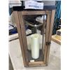 Image 2 : 2 NEW CANVAS LIGHT UP LANTERNS, WARM LED LIGHT, 20 INCH TALL