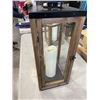 Image 3 : 2 NEW CANVAS LIGHT UP LANTERNS, WARM LED LIGHT, 20 INCH TALL