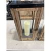 Image 3 : 2 NEW CANVAS LIGHT UP LANTERNS, WARM LED LIGHT, 20 INCH TALL