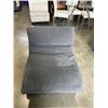 Image 5 : PAIR OF GREY FABRIC MCM LOOK LOUNGE CHAIRS