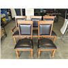 Image 1 : SET OF 5 MODERN LEATHER SEAT DINING CHAIRS