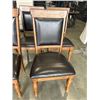 Image 2 : SET OF 5 MODERN LEATHER SEAT DINING CHAIRS