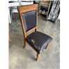 Image 3 : SET OF 5 MODERN LEATHER SEAT DINING CHAIRS