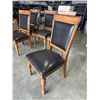 Image 4 : SET OF 5 MODERN LEATHER SEAT DINING CHAIRS