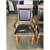 Image 5 : SET OF 5 MODERN LEATHER SEAT DINING CHAIRS