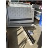 Image 2 : KINGSIZE GREY FABRIC PLATFORM BEDFRAME, COMPLETE