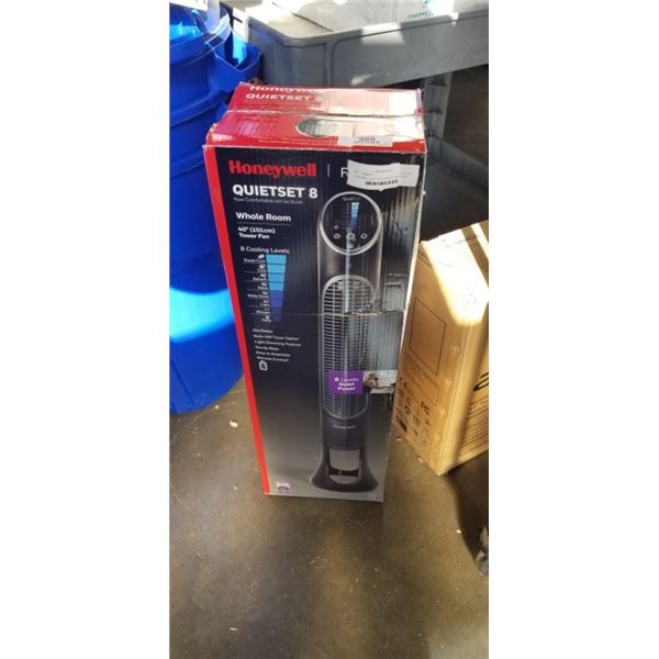 HONEYWELL QUIET SET 8 SPEED OSCILLATING TOWER FAN - TESTED WORKING