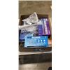 Image 1 : TRAY OF BETTER BOAT ITEMS INCLUDING BOAT ANCHOR WITH SLIP RING, BUNGEE ANCHOR LINE, 5/8 INCH HITCH P