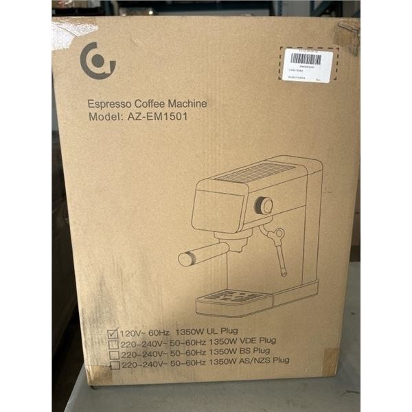 NEW AMZ ESPRESSO COFFEE MACHINE. MODEL AZ-EM1501
