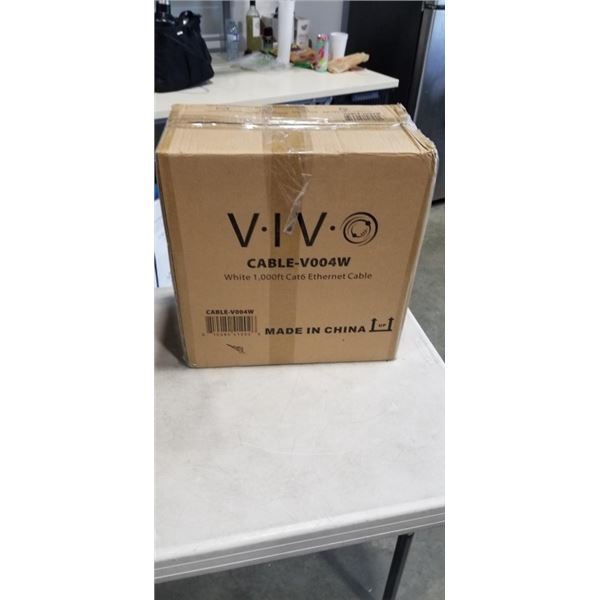 VIVO WHITE 1,000 FT CAT6 ETHERNET CABLE