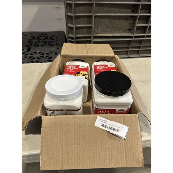 4 CONTAINERS CLEAR JEL COOK TYPE. EXP'S 2025/2026