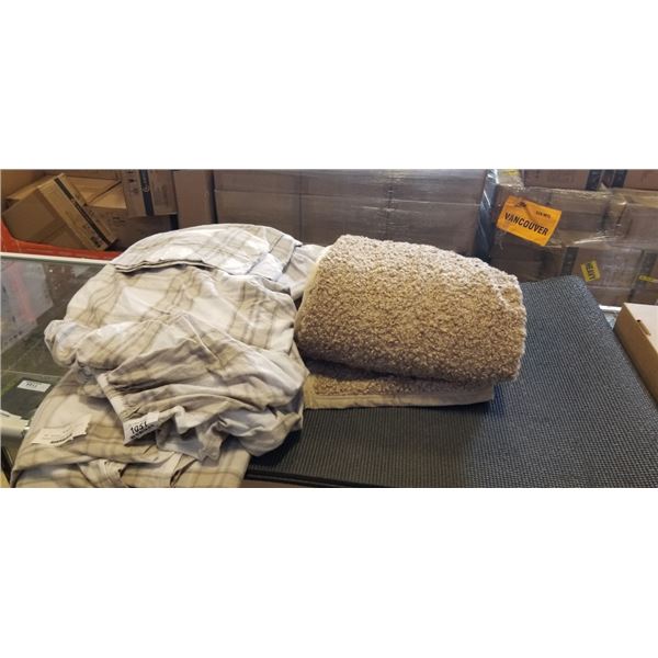 SHERPA FLEECE BLANKET AND SHEETS
