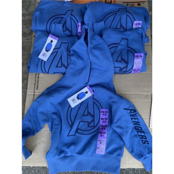 5 NEW AVENGERS HOODIES SIZE 5/6