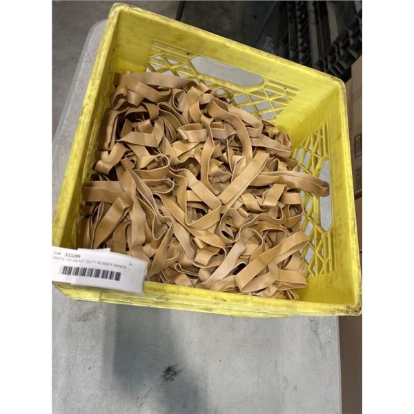 CRATE OF HEAVY DUTY RUBBER BANDS