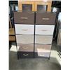 Image 1 : FABRIC STORAGE BIN OSHELF UNIT, 34 INCH WIDE, 12 INCH DEEP AND 47 INCH TALL, 10 BINS TOTAL