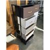 Image 3 : FABRIC STORAGE BIN OSHELF UNIT, 34 INCH WIDE, 12 INCH DEEP AND 47 INCH TALL, 10 BINS TOTAL