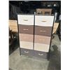 Image 1 : FABRIC STORAGE BIN OSHELF UNIT, 34 INCH WIDE, 12 INCH DEEP AND 47 INCH TALL, 10 BINS TOTAL