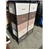 Image 2 : FABRIC STORAGE BIN OSHELF UNIT, 34 INCH WIDE, 12 INCH DEEP AND 47 INCH TALL, 10 BINS TOTAL