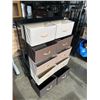 Image 3 : FABRIC STORAGE BIN OSHELF UNIT, 34 INCH WIDE, 12 INCH DEEP AND 47 INCH TALL, 10 BINS TOTAL