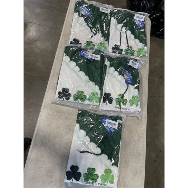 5 NEW EFOFEI WOMANS ST PATRICKS DAY TIE DYE SHAMROCK SWEATSHIRTS. SIZE XL