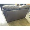 Image 4 : BROWN LEATHER LOVESEAT, NO RIPS OR TEARS