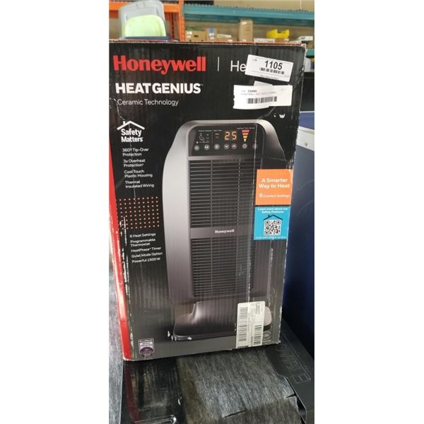 HONEYWELL HEAT GENIUS CERAMIC HEATER,TESTED WORKING RETAIL $114.99