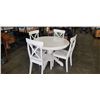 Image 1 : WHITE ROUND DINING TABLE WITH 4 CHAIRS
