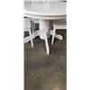 Image 4 : WHITE ROUND DINING TABLE WITH 4 CHAIRS