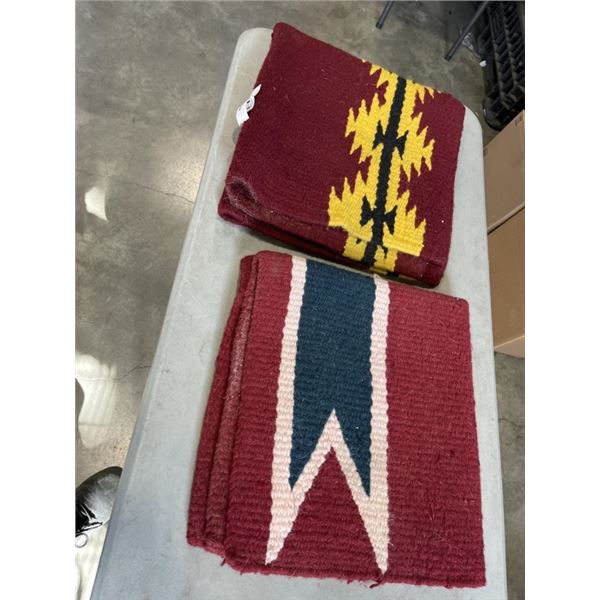 2 SADDLE BLANKETS