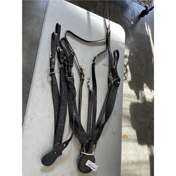 2 HORSE BREASTPLATE AND HORSE BRIDAL