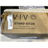 Image 3 : VIVO SIT TO STAND DUAL MONITOR DESK MOUNT WORKSTATION