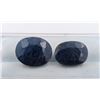 Image 2 : 21 CT CERTIFIED MIDNIGHT BLUE SAPPHIRE GEMSTONE PAIR ($7,250 APPRAISAL)