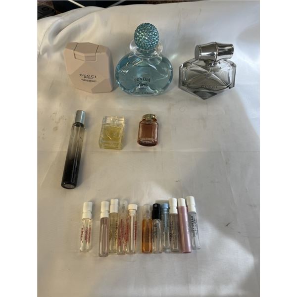 LOT OF LADIES PERFUMES AND LARGE ASSORTED SAMPLES