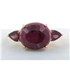 Image 2 : 4.89 CT CERTIFIED SILVER RUBY / GARNET GEMSTONE RING ($7,202 APPRAISAL)