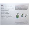 Image 1 : 2.4 CT CERTIFIED SILVER EMERALD GEMSTONE EARRINGS ($1,376 APPRAISAL)
