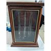 Image 1 : HANGING WOOD WALL CABINET W/ MISC NECKLACES AND BRACELETS
