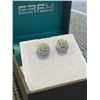 Image 2 : BRAND NEW NEVER WORN GENUINE DIAMOND STUDDED EARRINGS