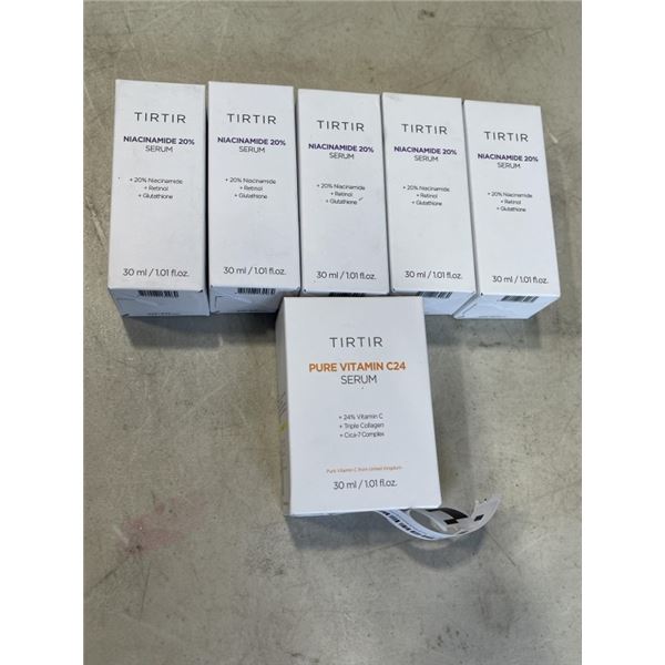 5 NEW TIRTIR NIACINAMIDE 20% SERUM 30 ML BOTTLES PLUS 1 BOTTLE PURE VITAMIN C24 SERUM, 30ML